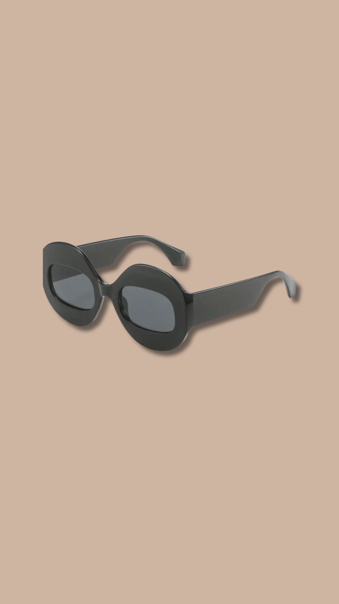 Gafas de sol retro extragrandes negras