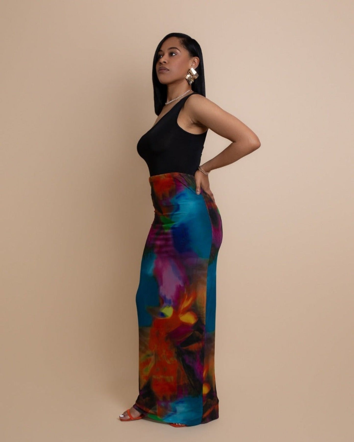 Tie Dye Maxi Skirt